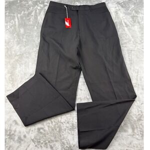 Report Collection Dress Pants Mens 34 740104M Black Straight Leg NEW